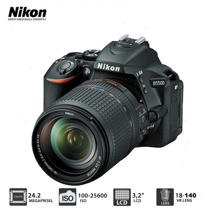 NIKON D5500+18/140 VR KIT FOTO MAKINA