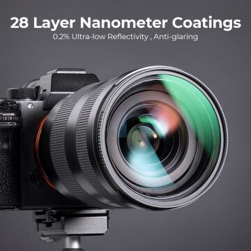 K&F Concept 112mm NANO-X MC-UV 28 Çok Katmanlı Kaplamaya sahip  Koruma Filtresi 8K Ultra HD