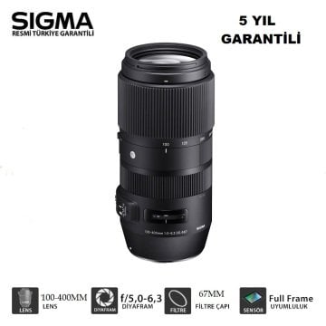 SIGMA 100-400MM F:5-6,3 DG OS HSM C SERİ L  MOUNT LENS