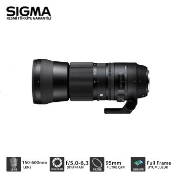 SIGMA 150-600MM F:5-6.3 C SERİ DG O.S LENS CANON UYUMLU - DSLR