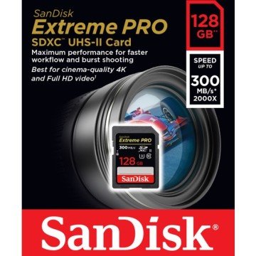 SANDISK128GB 300MB EXTREME PRO SDXC UHSII KART