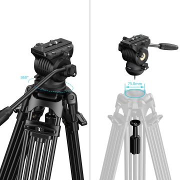 SmallRig 5442  FSD14 FreeSpeed Alüminyum Alaşımlı Video Tripod