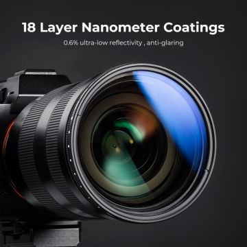 K&F Concept 72mm B-SERIES ND2-ND400 (1 ile 9 Stop) ND Filtre