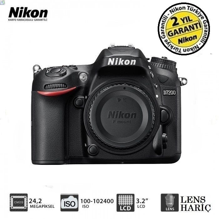 NIKON D7200 GÖVDE DSLR FOTO MAKINA