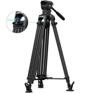 SmallRig 5578 FSD18 FreeSpeed ​​Ağır Hizmet Tipi Karbon Fiber Tripod