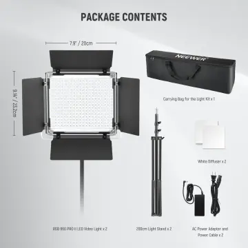 Neewer RGB660 Pro RGB LED Video Işık Seti (2'li İkili Set)