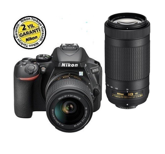 NIKON D5600 AF-P 18-55 VR+ AF-P   70-300 VR LENSLİ KİT DSLR FOTO MAKİNA