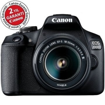 CANON 2000D+18-55MM DC III  F:3,5-5,6 LENS KİT DSLR FOTO MAK