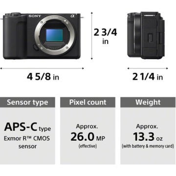 SONY ZV-E10 II+16-50MM LENS KIT DIGITAL CAMERA BLACK
