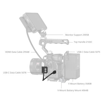 SmallRig 5078 USB-C Veri Kablosu (Erkek - Dişi)