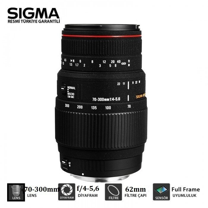 SIGMA 70-300 F:4-5.6 APO DG MACRO LENS CANON  MOUNT