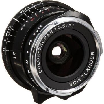 Voigtländer Color-Skopar 21mm F3.5 VL Type II VM Leica M Mount Lens (Siyah)