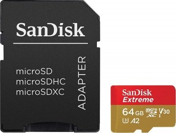 SANDISK 64GB 160MB EXTREME MICROSDXC UHS-I HAFIZA KARTI+ADAPTER  C10, U3, V30, 4K,