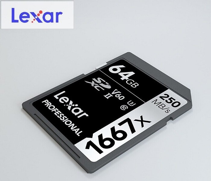 LEXAR 64GB SDXC 1667X UHSII  U3  V60 250/120 HAFIZA KARTI