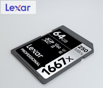 LEXAR 64GB SDXC 1667X UHSII  U3  V60 250/120 HAFIZA KARTI