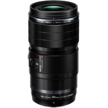 OM SYSTEM  90MM F:3.5 IS PRO  MACRO M.ZUIKO LENS BLACK