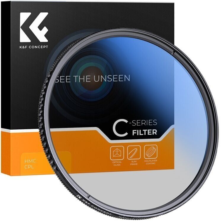 K&F Concept NANO-C Serisi 49mm HMC-CPL Filtre  Slim