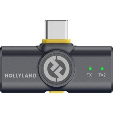 Hollyland LARK M2 DUO USB‑C Mobil Kablosuz Yaka Mikrofon Seti