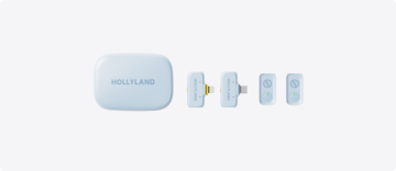 Hollyland LARK A1 Combo Sky Blue 2 Kişilik Kablosuz Mikrofon Sistemi - Mavi
