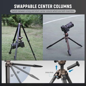 Neewer LITETRIP LT35 Karbon Fiber Tripod (49-155cm) 1,13kg