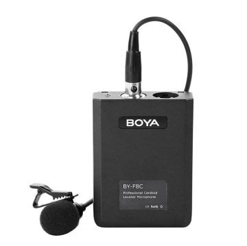 BOYA BY-F8C TEK YÖNLÜ AKUSTİK VOKAL YAKA MİKROFONU