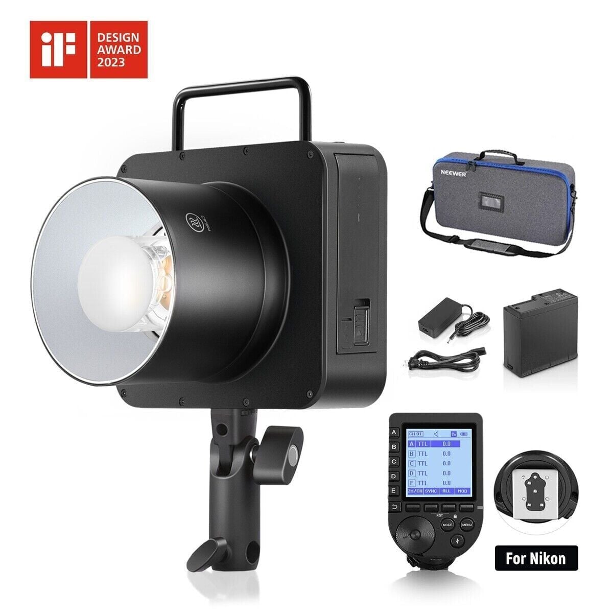 Neewer Q4 400W Akülü Flaş + QPRO-N Tetikleyici