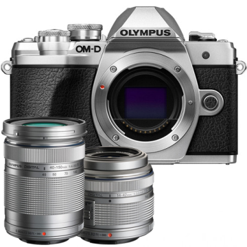 OLYMPUS E-M10 MARK III 14-42 IR (SILVER)+  40-150 IR (GÜMÜŞ) SİLVER  LENS KIT FOTO MAKİNA