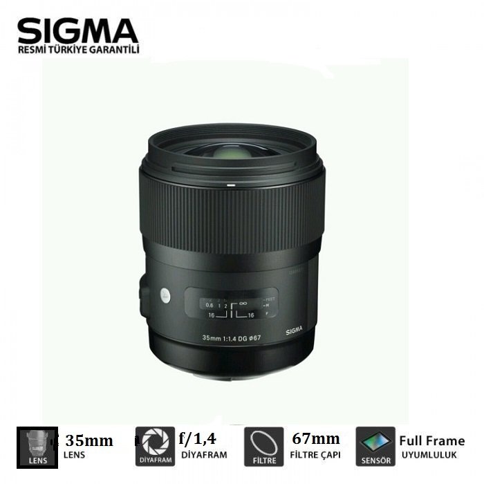 SIGMA 35MM F:1.4 DG HSM ART SERİ LENS NİKON İÇİN - DSLR Makine