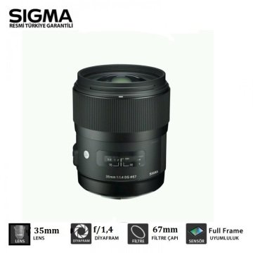 SIGMA 35MM F:1.4 DG HSM ART SERİ LENS NİKON İÇİN - DSLR Makine