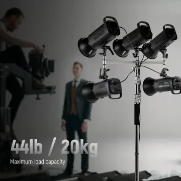 Neewer UA005 Üçlü Başlık Profesyonel Stüdyo Işık ve Aksesuar Taşıyıcı Boom Kolu