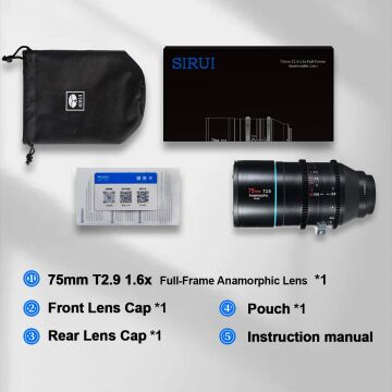 SIRUI 75MM FULLFRAME ANAMORPHIC CINEMA LENS E MOUNT