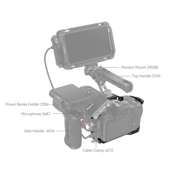 SmallRig 4161 Black Mamba Canon EOS R6 Mark II / R6 Mark III  için Kafes